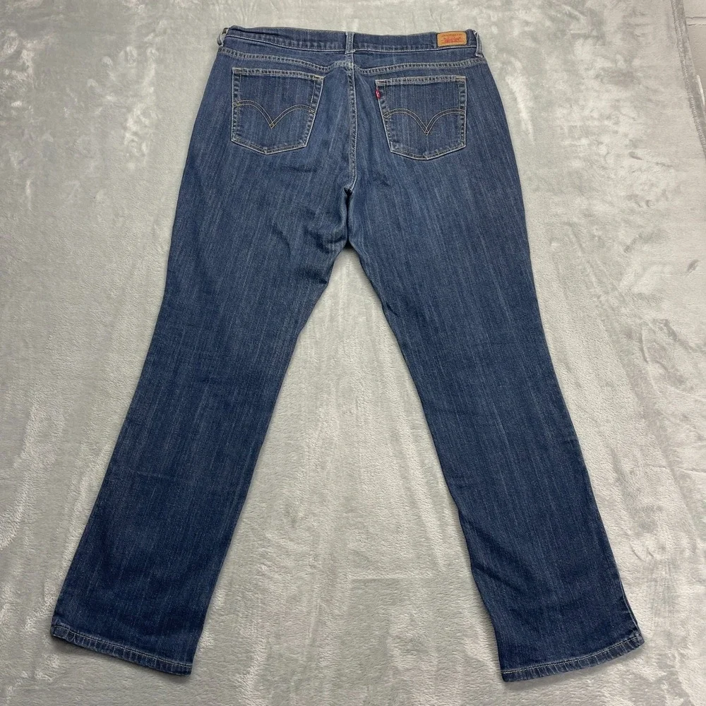 Levi's 505 Jeans Women's 14M‎ (34x30) Blue Denim Stretch Straight Leg Streetwear